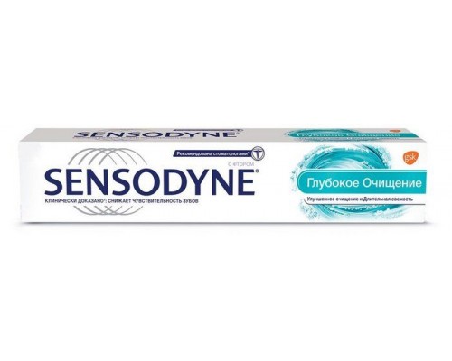 Зубная паста Сенсодин глубокое очищение 75мл