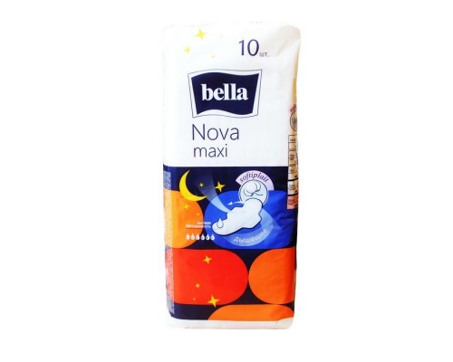 Прокладки Белла белая линия Nova maxi softiplait air 10шт
