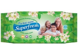 Влажные салфетки superfresh для всей семьи 60шт