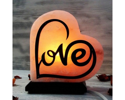 Лампа солевая сердце Love (гималайская соль) 2-3 кг