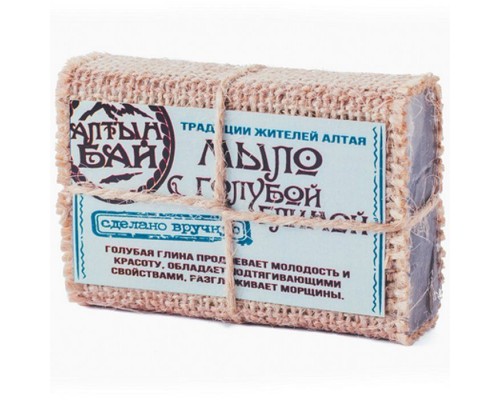 Мыло Алтынбай натуральное с голубой глиной 80г