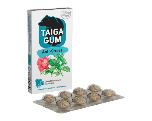 Смолка жевательная Taiga Gum анти-стресс Алтайский Нектар 8шт