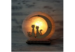 Лампа солевая Коты на Луне малый