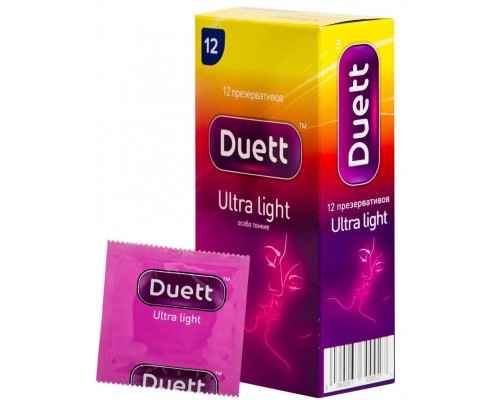 Ультратонкие презервативы Duett Ultra Light 12 шт