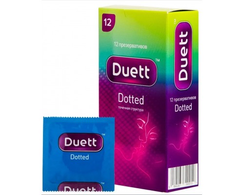 Презервативы Duett №12 Dotted с точками
