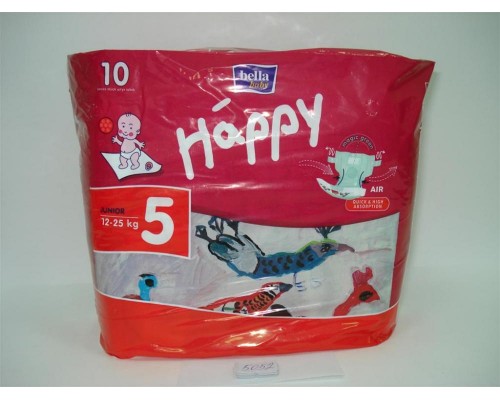 Подгузники Happy для детей Junior (12-25 кг), 10 шт