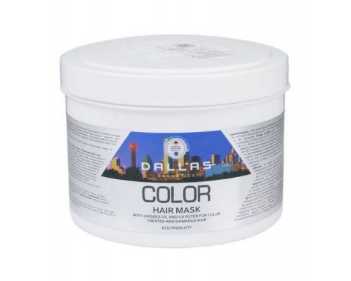 Даллас color маска для окрашенных волос с льняным маслом и уф-фильтром 500 мл