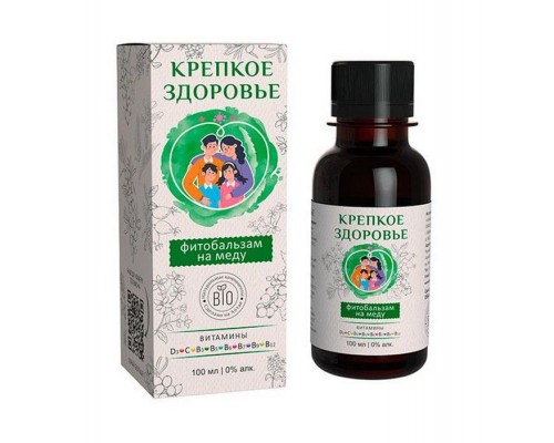 Фитобальзам на меду Крепкое здоровье (для иммунитета) Алтайский нектар 100мл