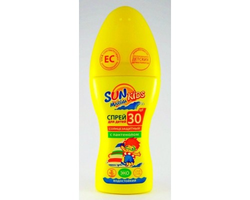 Сан марина кидс спрей солнцезащитный для детей с пантенолом spf-30 150мл