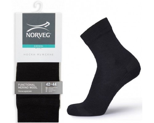 Термобелье Norveg Functional Merino Wool 1FMM-002 носки мужские черные