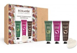 Ecolatier набор подарочный Inspirations (крем для рук 30 мл 3 вида, мыло глицериновое 60гр)