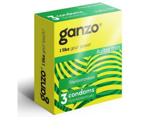 Презерватив Ganzo ультра тонкие 3шт