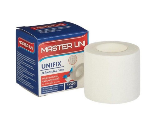 Лейкопластырь Master Uni Unifix 4*500 тканевая основа