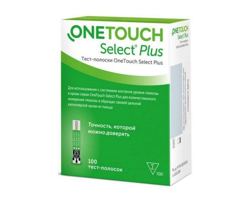 Тест-полоски к глюкометру OneTouch Select Plus N100