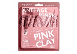 Шери Омолаживающая тканевая Маска-флюид для лица 5в1 розовая глина 25г
