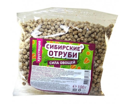 Отруби пшеничные Сибирские сила хрустящие овощные 100гр