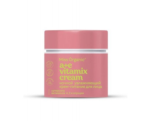 Крем-питание для лица А+E Vitamix cream Ночной увлажняющий Miss Organic 45мл