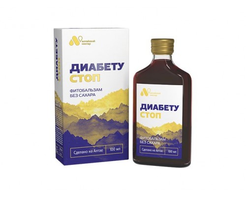 Фитобальзам диабету стоп (без сахара) 100мл Алтайский нектар
