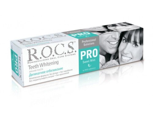 Зубная паста ROCS Pro Деликатное отбеливание Сладкая мята