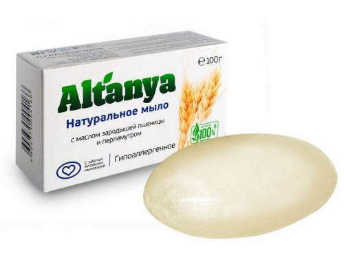 Мыло Алтания гипоаллергенное с маслом зародышей пшеницы, 100 г