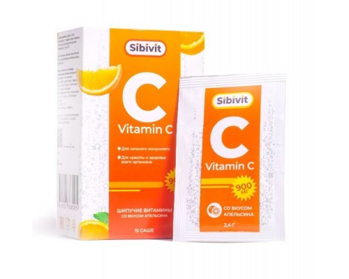 Витамин C 900мг апельсин шипучие таблетки 2,4г №15 саше Фармгрупп