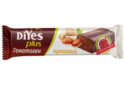 Гематоген ДиYES Ореховый на фруктозе в шоколадной глазури 35 г