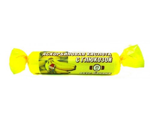 Аскорбиновая кислота гленвитол №10табл банан