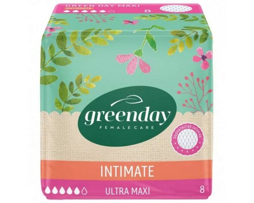 Прокладки Green day ultra maxi dry intimate 8шт