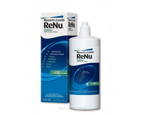 Раствор renu multiplus для линз с протеиновой очисткой 240мл