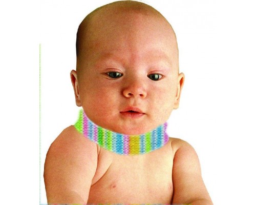 Бандаж на шейный отдел для новорожденных цветной (F 301)