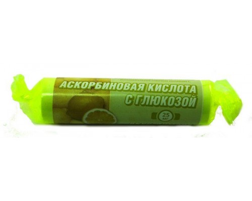 Аскорбиновая кислота гленвитол №10табл лимон