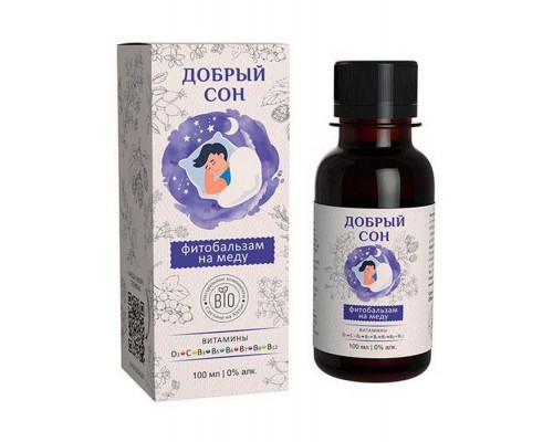 Фитобальзам на меду Добрый сон (для здорового сна) Алтайский нектар 100мл