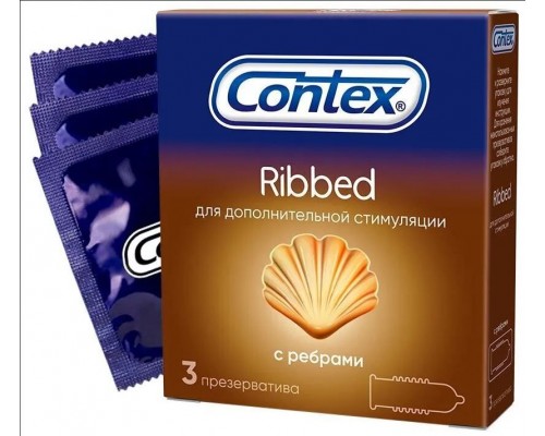 Презерватив contex №3 (ribbed) ребристые
