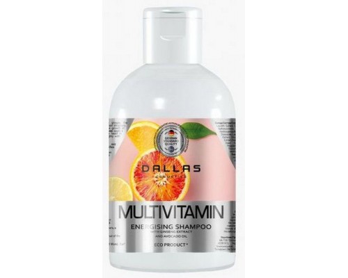 Даллас Multivitamin шампунь мультивитаминный энергетический с экстрактом Женьшеня и маслом Авокадо 1000г
