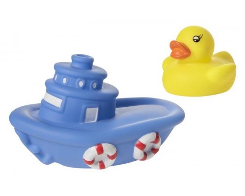 Курносики игрушки для ванной набор лодка с утёнком